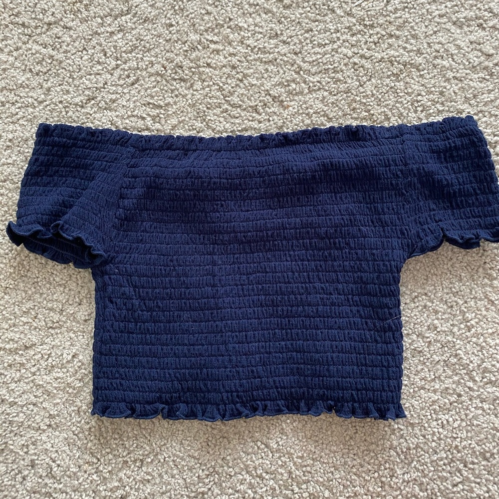 cropped off the shoulder top